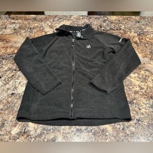Kids Dark Grey Fleece Zip-Up Jacket